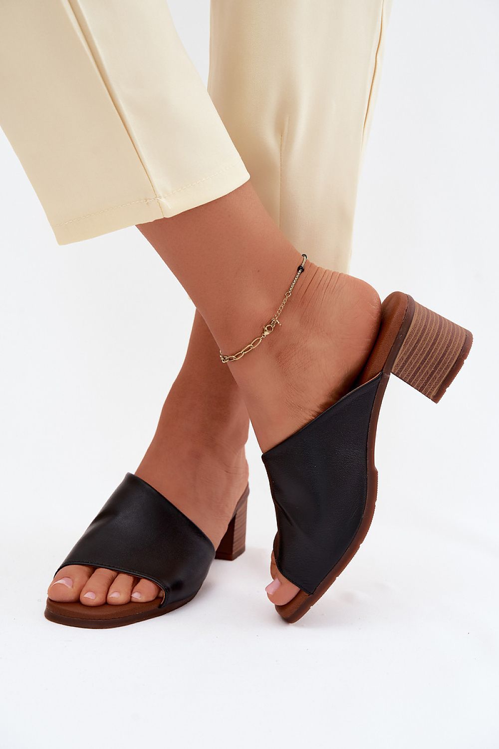 Women’s Everyday Leather Heel Sandals-Women's Sandals-LeStyleParfait