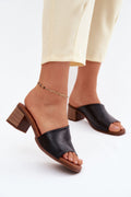 Women’s Everyday Leather Heel Sandals-Women's Sandals-LeStyleParfait