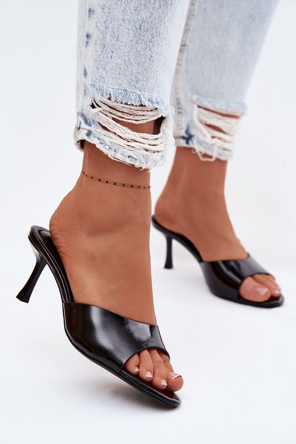 Women’s Faux Leather Evening Sandals-Women's Sandals-LeStyleParfait