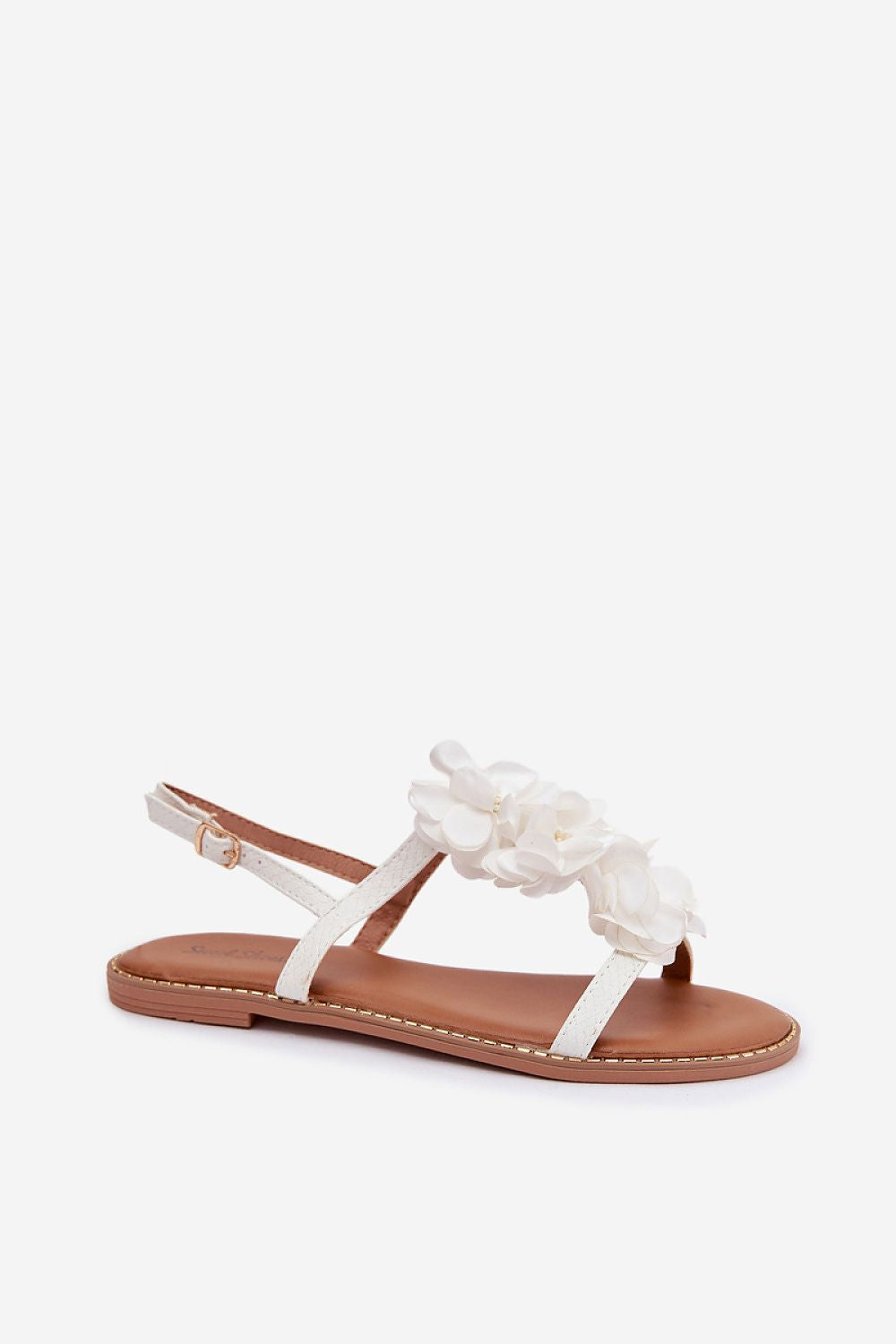 Women’s Floral Buckle Flat Sandals-Women's Sandals-LeStyleParfait