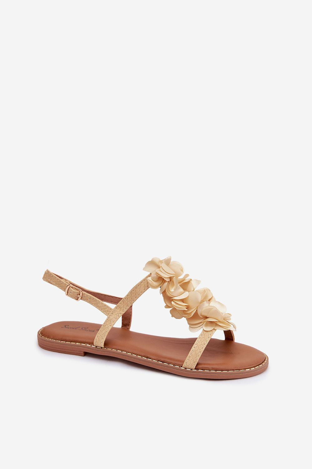 Women’s Floral Buckle Flat Sandals-Women's Sandals-LeStyleParfait