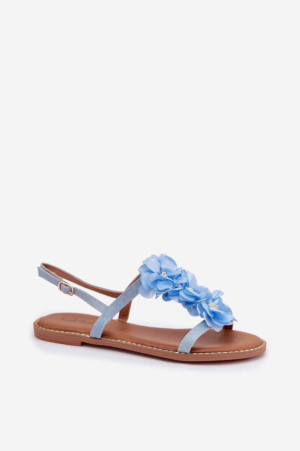 Women’s Floral Buckle Flat Sandals-Women's Sandals-LeStyleParfait