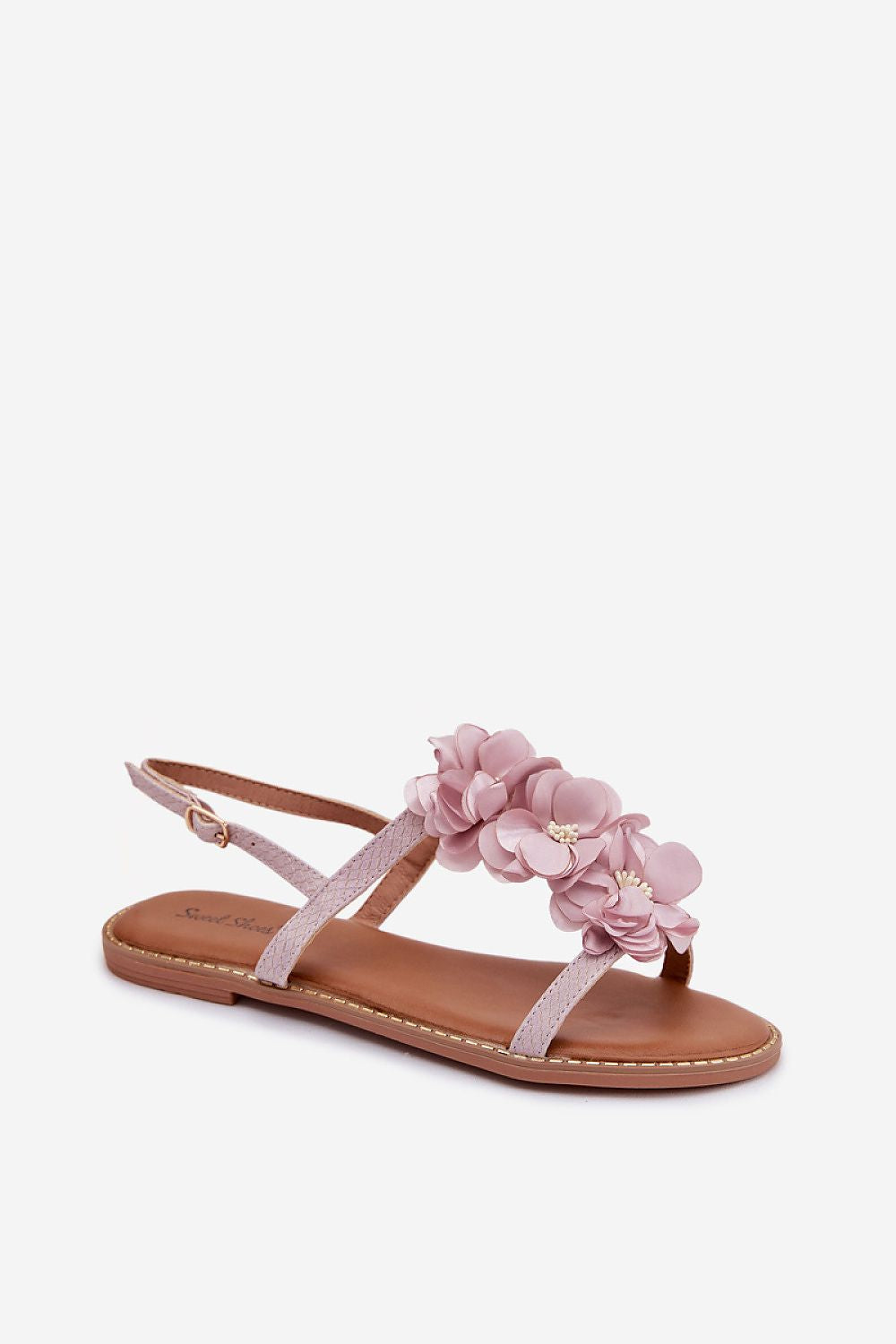 Women’s Floral Buckle Flat Sandals-Women's Sandals-LeStyleParfait