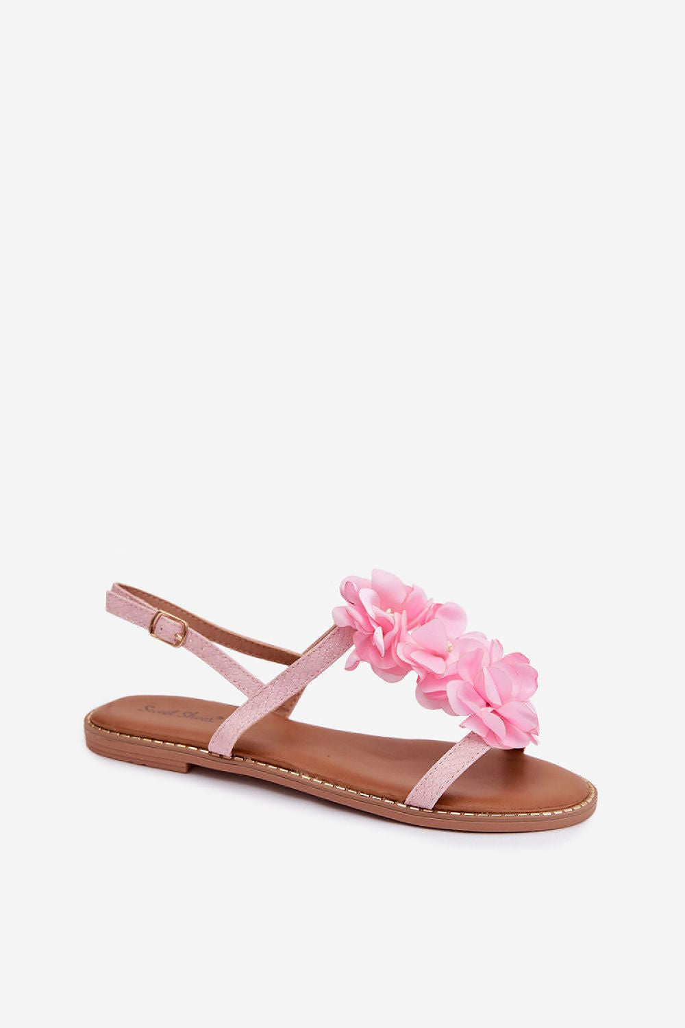 Women’s Floral Buckle Flat Sandals-Women's Sandals-LeStyleParfait