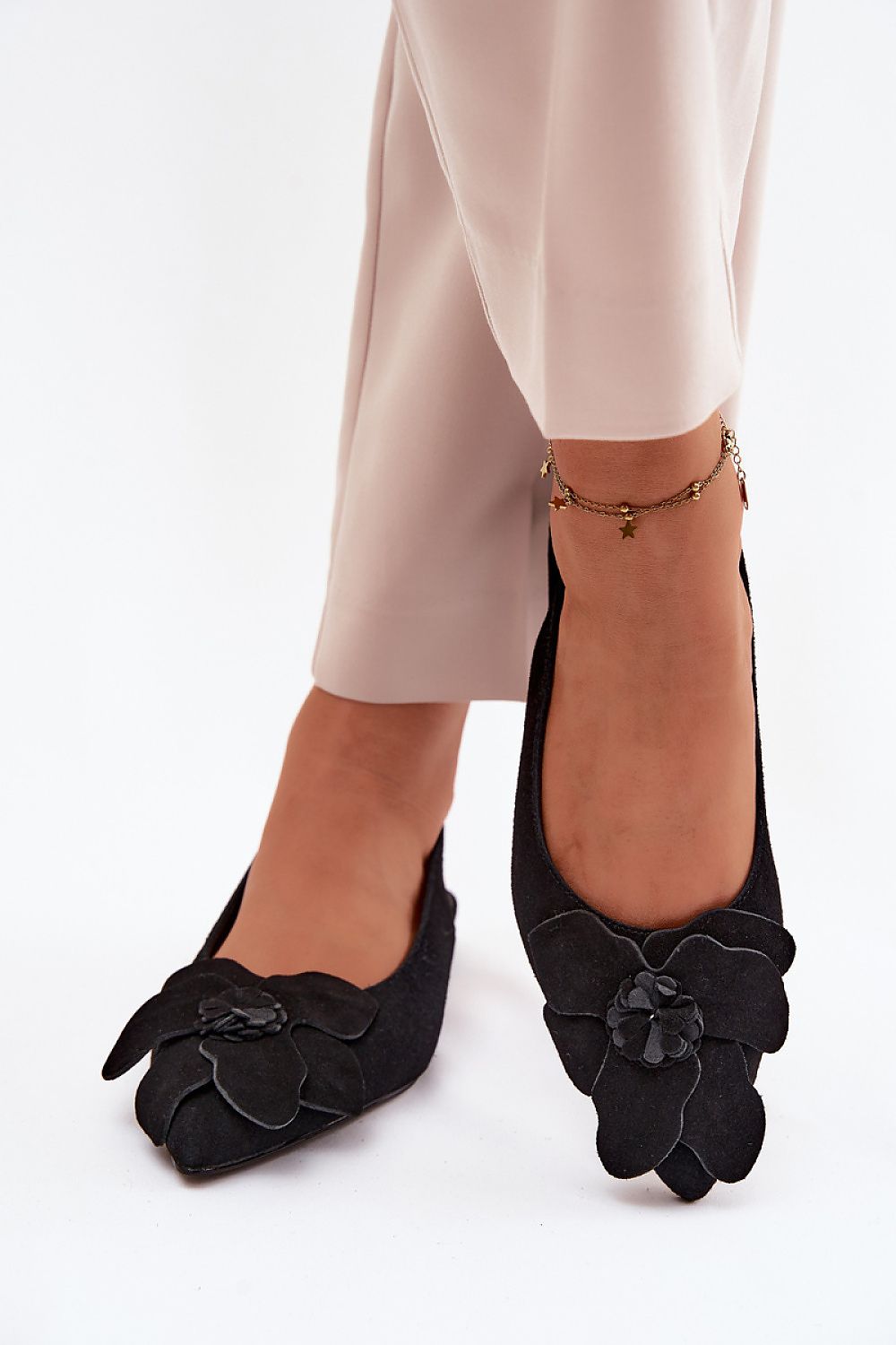 Women’s Floral Ceremony Flat Sandals-Women's Sandals-LeStyleParfait