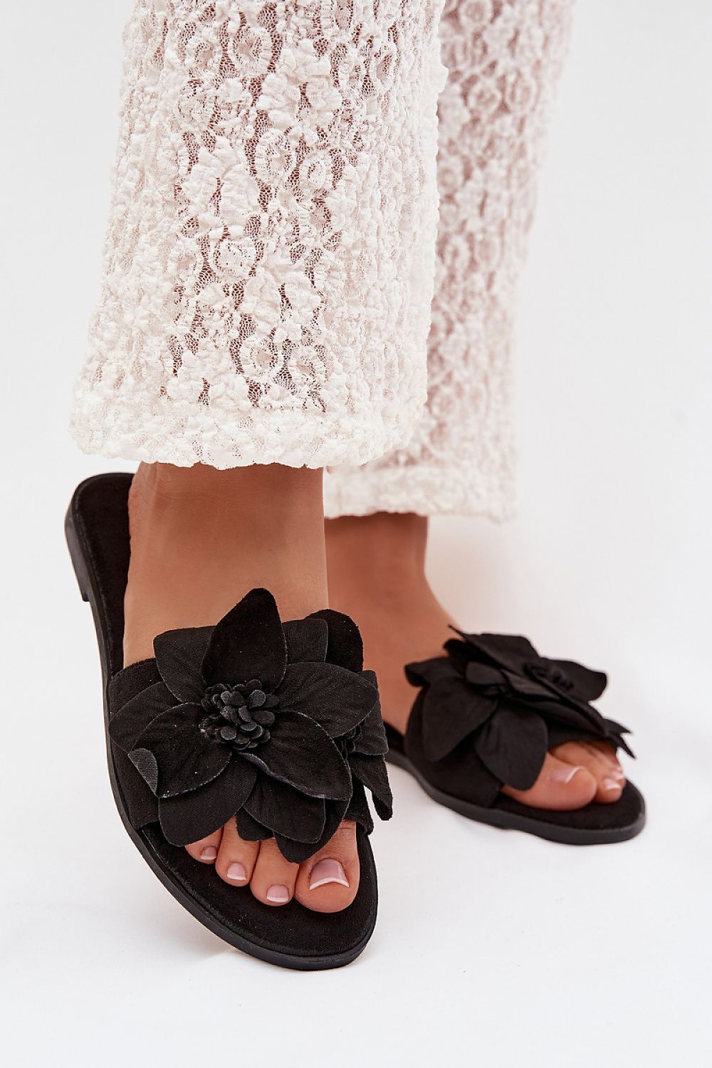 Women’s Floral Flat Sandals-Women's Sandals-LeStyleParfait