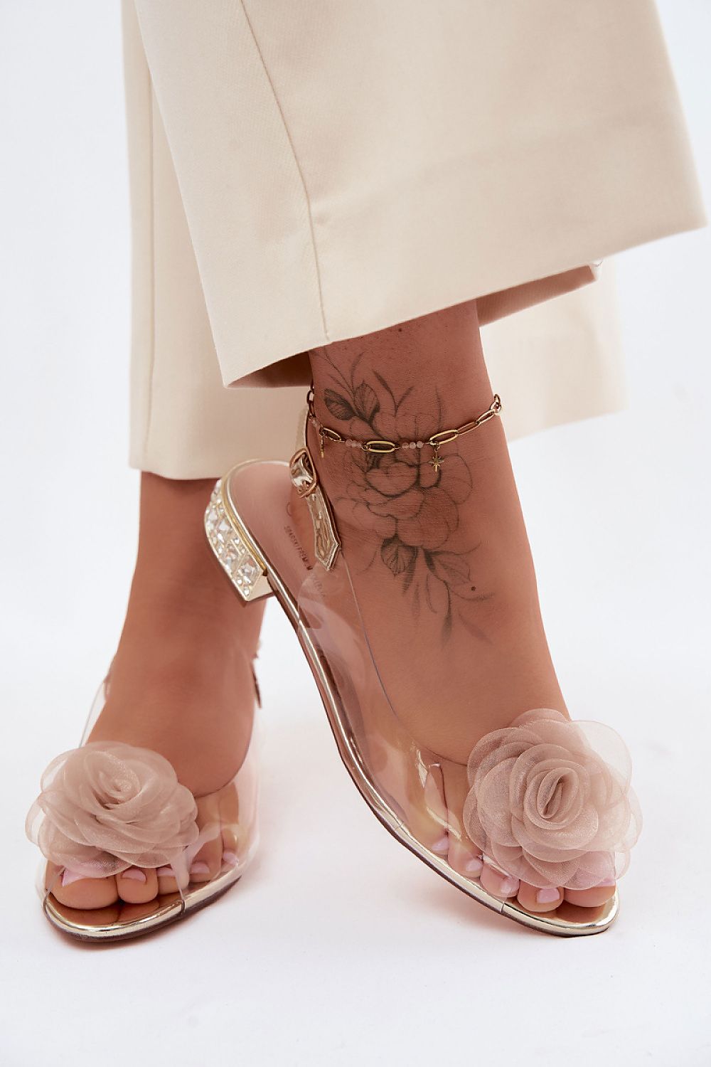 Women’s Floral Slingback Flat Sandals-Women's Sandals-LeStyleParfait