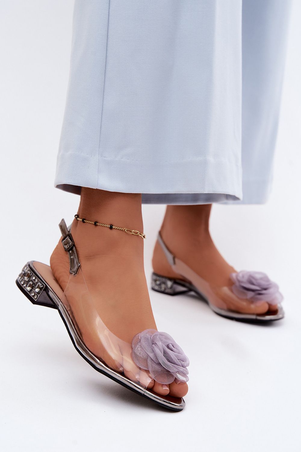 Women’s Floral Slingback Flat Sandals-Women's Sandals-LeStyleParfait