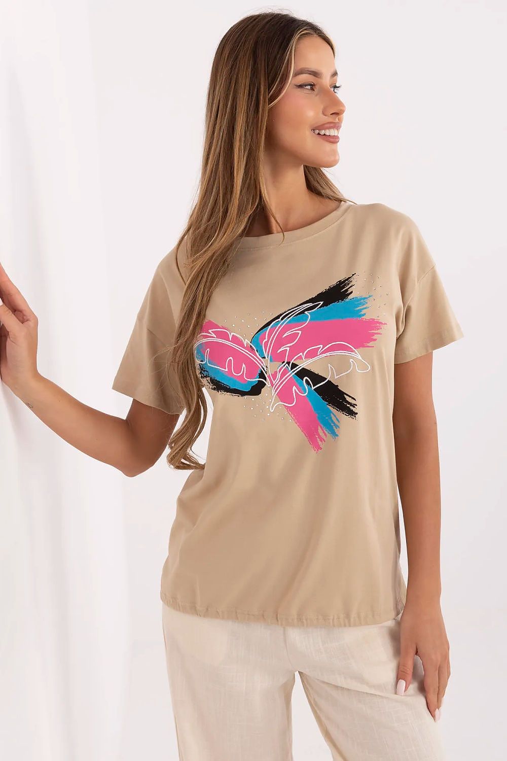 Women's Graphic Boat Neck T-Shirt — Black-Women T-Shirt-LeStyleParfait