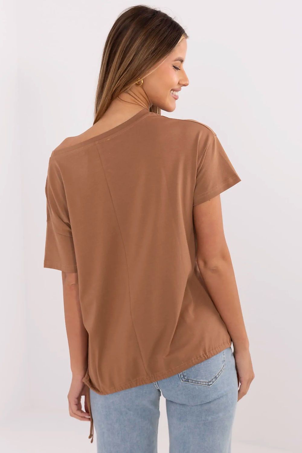 Women's Graphic Casual T-Shirt — Brown-Women T-Shirt-LeStyleParfait