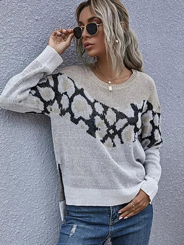 Women’s Graphic Crew-Neck Pullover Sweater