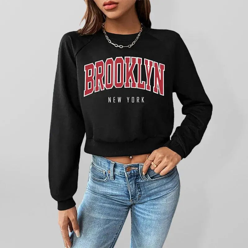 Women's Graphic Crewneck Casual Sweatshirt-Women Sweatshirt-LeStyleParfait