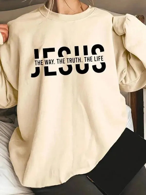 Women's Graphic Print Crewneck Sweatshirt-Women Sweatshirt-LeStyleParfait
