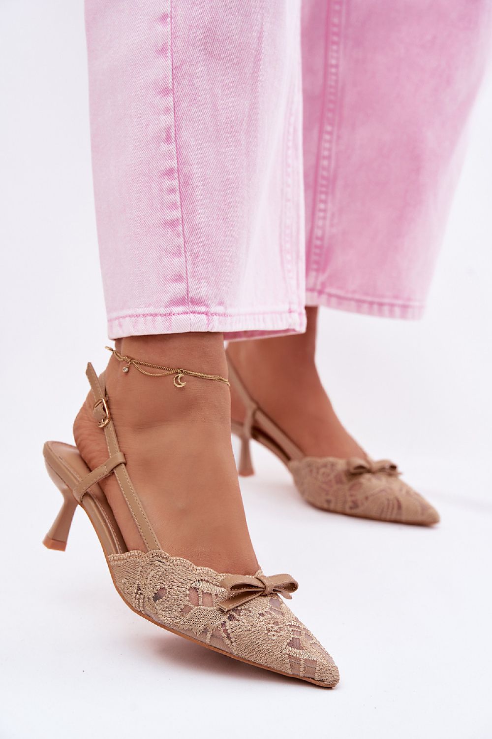 Women’s Kitten Heel Ankle Strap Sandals-Women's Sandals-LeStyleParfait