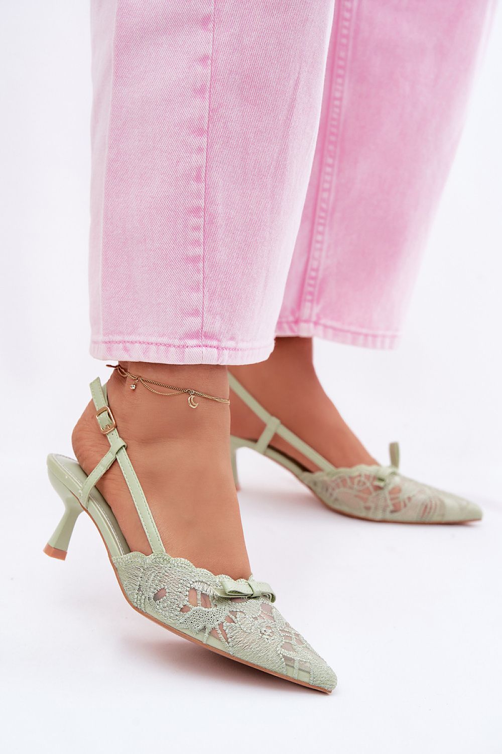 Women’s Kitten Heel Ankle Strap Sandals-Women's Sandals-LeStyleParfait