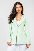Women's Lace Trim Blazer Elegant Work Style-women's jacket-LeStyleParfait