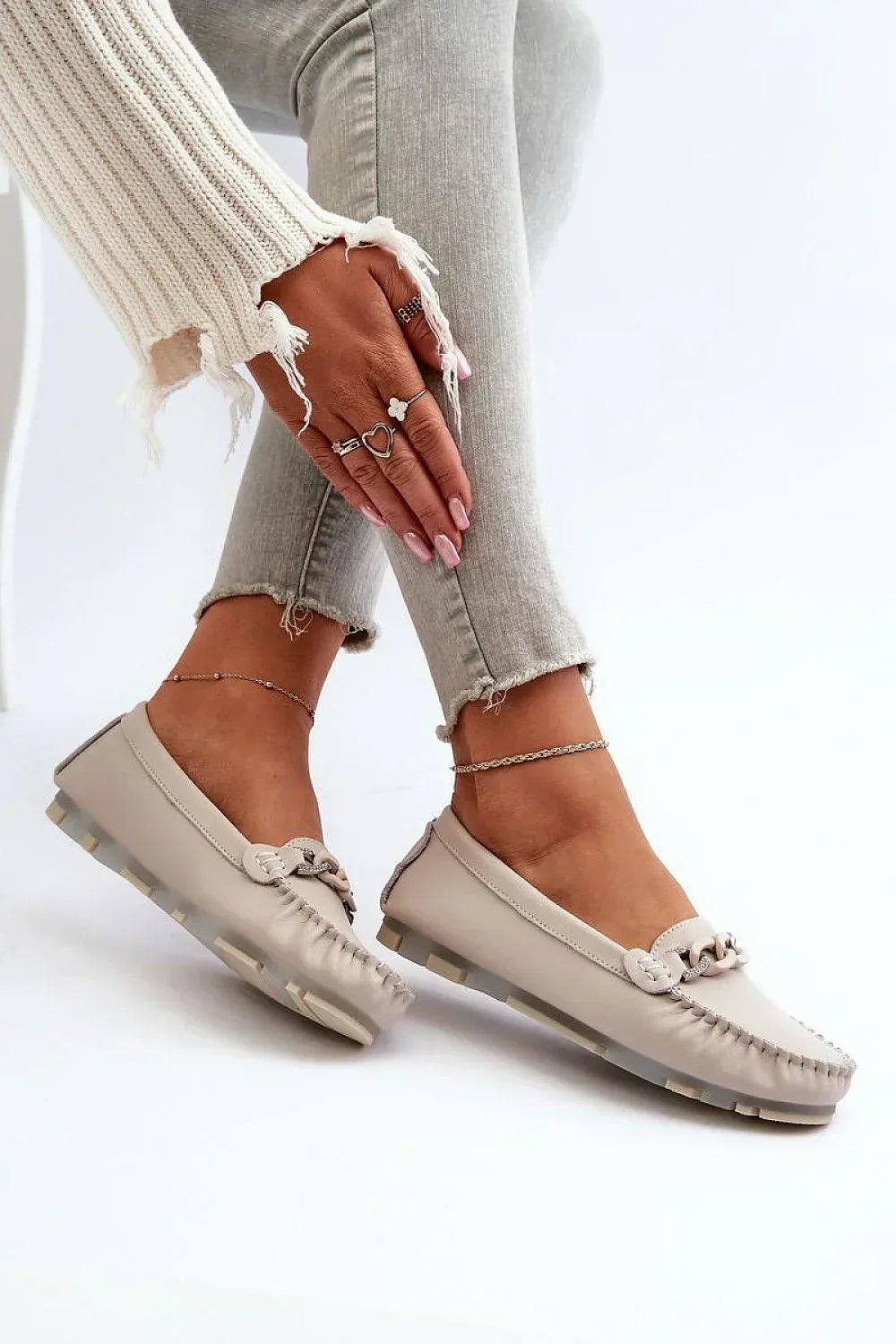 Women’s leather driving moccasin loafers, lightweight women’s driving shoes from Women’s Driving Shoes