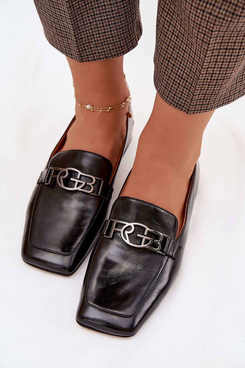 Women’s Leather Flat Slip-On Sandals-Women's Sandals-LeStyleParfait