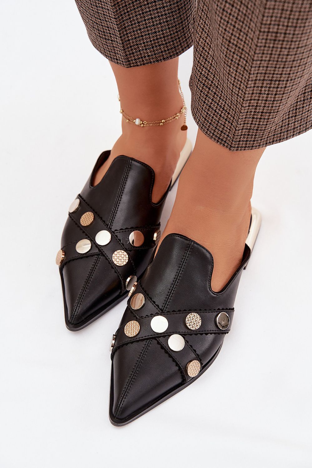 Women’s Leather Mule Heel Sandals-Women's Sandals-LeStyleParfait