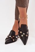 Women’s Leather Mule Heel Sandals-Women's Sandals-LeStyleParfait