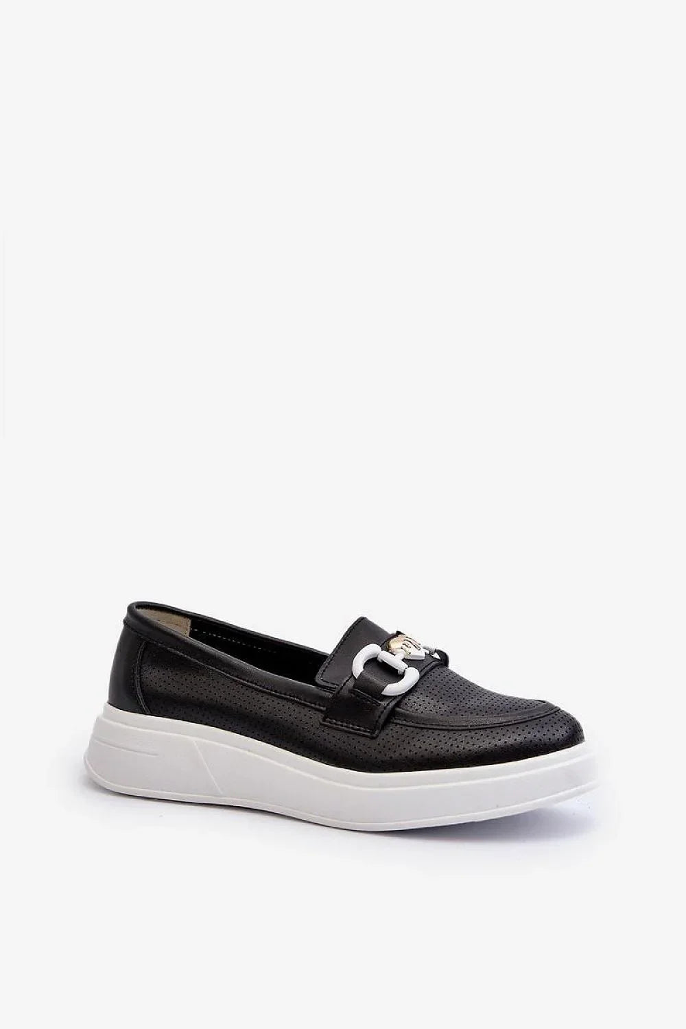 Women’s leather platform moccasin loafers, breathable slip‑on women’s platform moccasins from Platform Shoes