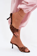 Women’s Leopard Print Heel Sandals-Women's Sandals-LeStyleParfait