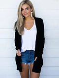Women’s Lightweight Longline Cardigan Sweater – V-Neck