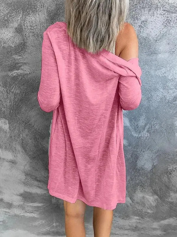 Women’s Longline Button Cardigan Sweater – Minimalist All-Season
