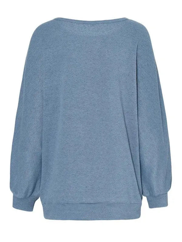 Women's Loose Round Neck Sweatshirt-Women Sweatshirt-LeStyleParfait