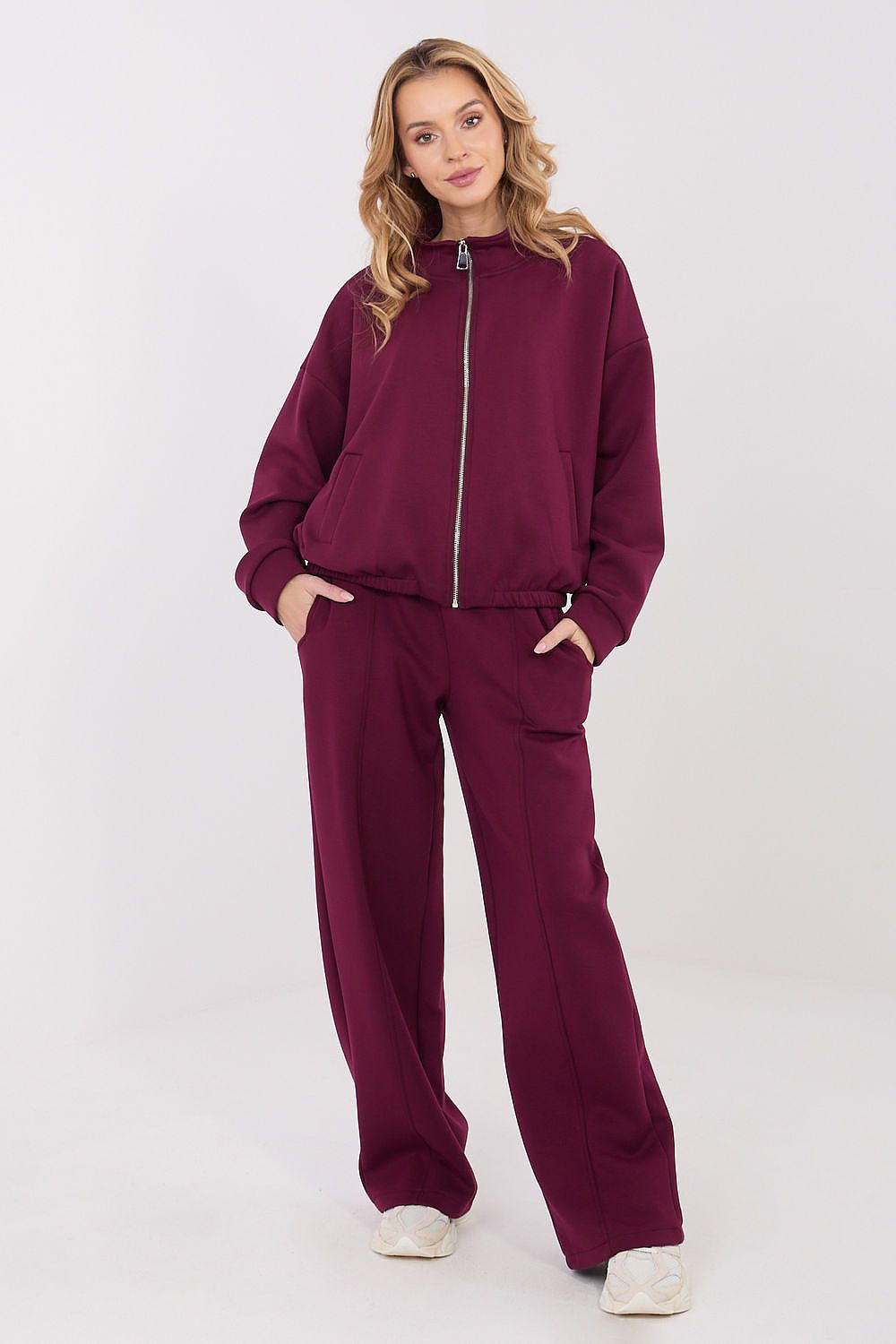 Women's Loose Zip-Up Sweatshirt — Black-Women Sweatshirt-LeStyleParfait