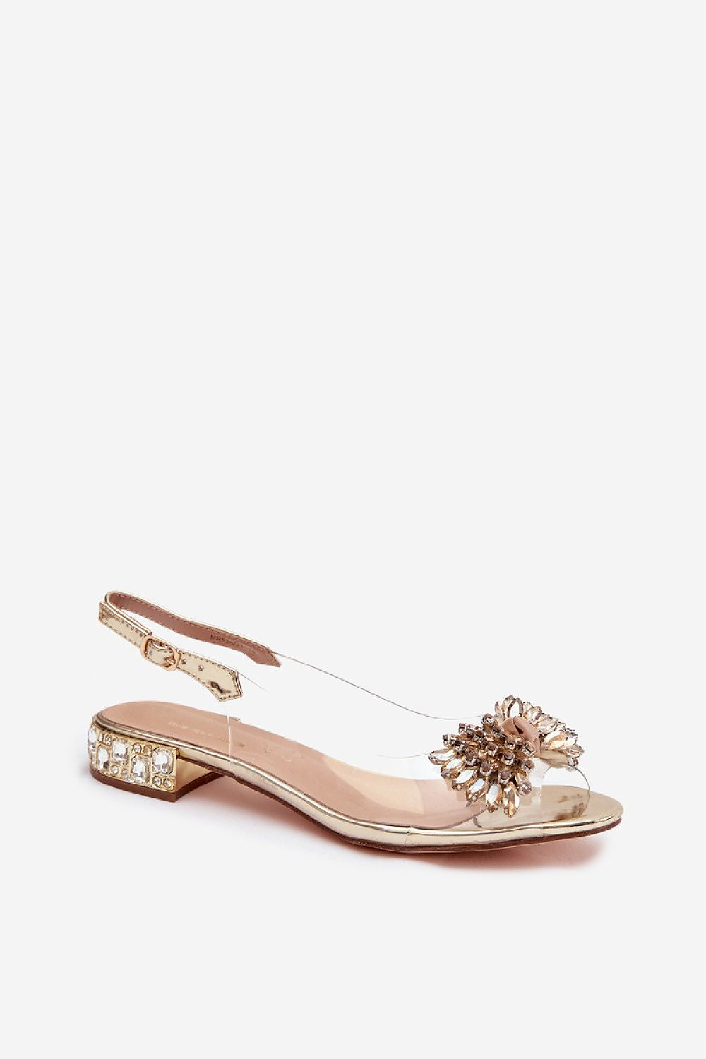 Women’s Low Heel Crystal Sandals-Women's Sandals-LeStyleParfait