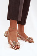 Women’s Low Heel Crystal Sandals-Women's Sandals-LeStyleParfait