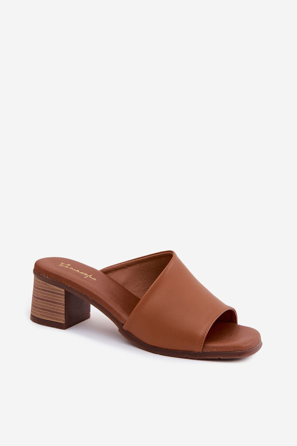 Women’s Low Heel Leather Sandals-Women's Sandals-LeStyleParfait
