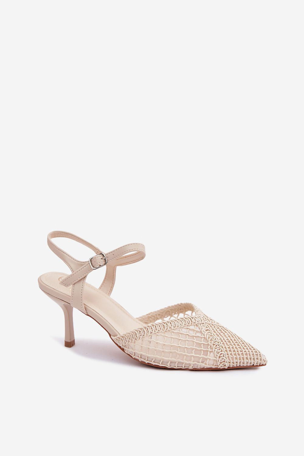 Women’s Mesh Strappy Stiletto Sandals-Women's Sandals-LeStyleParfait