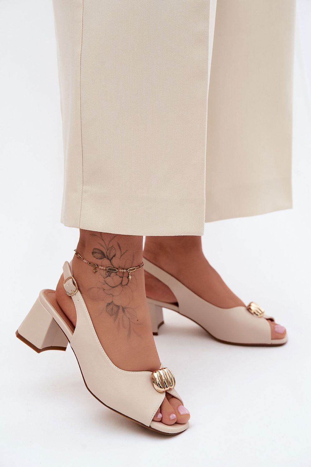 Women’s Mid Heel Block Sandals-Women's Sandals-LeStyleParfait