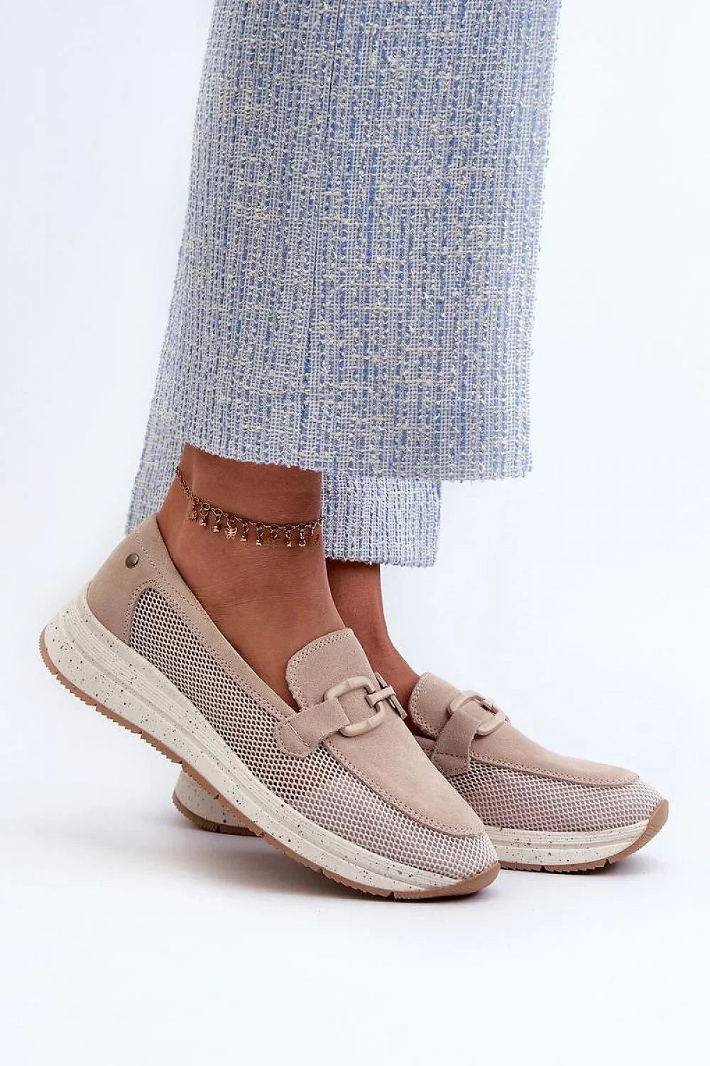 Women’s Perforated Horsebit Platform Moccasin Loafers