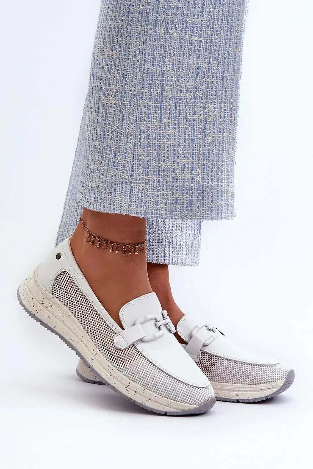 Women’s Perforated Horsebit Platform Moccasin Loafers
