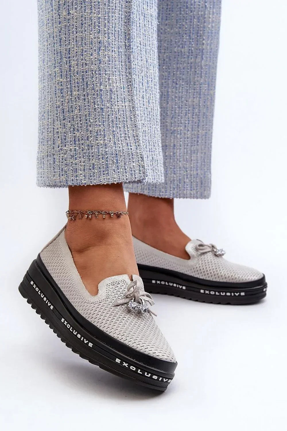 Women’s Perforated Platform Driving Loafers