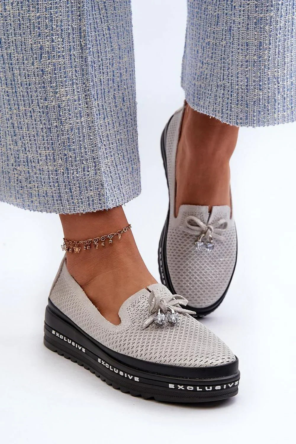 Women’s Perforated Platform Driving Loafers