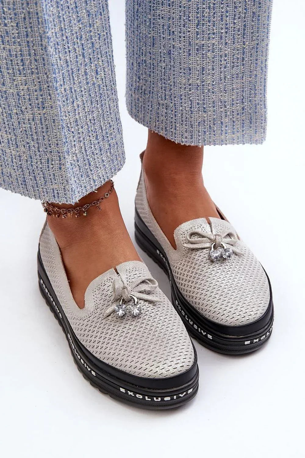 Women’s Perforated Platform Driving Loafers