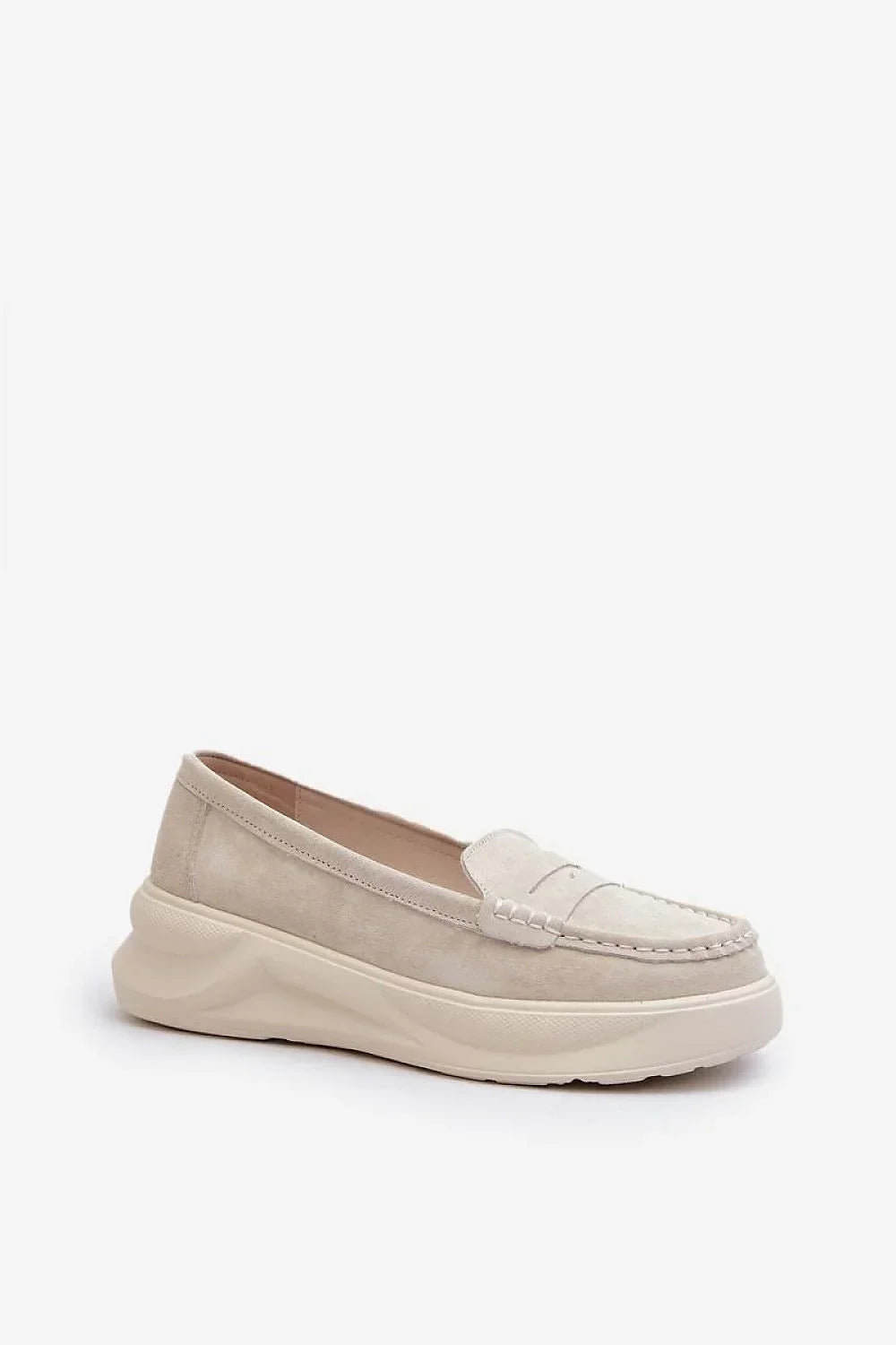 Women’s Pink & Beige Platform Moccasin Loafers