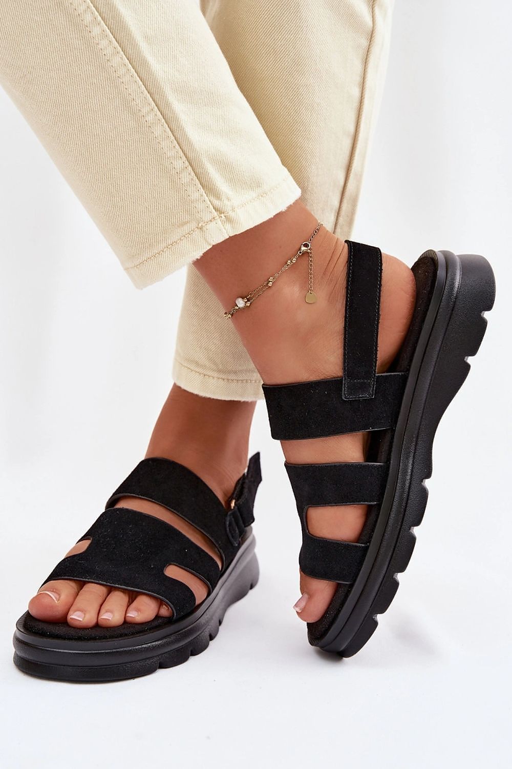 Women’s Platform Flat Buckle Sandals-Women's Sandals-LeStyleParfait