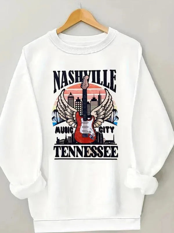Women's Printed Casual Sweatshirt-Women Sweatshirt-LeStyleParfait