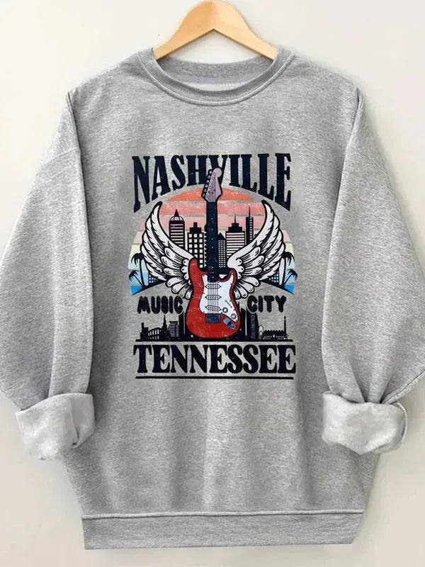 Women's Printed Casual Sweatshirt-Women Sweatshirt-LeStyleParfait