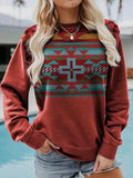 Women's Printed Crewneck Sweatshirt-Women Sweatshirt-LeStyleParfait