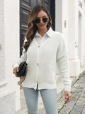 Women's Relaxed Fit V-Neck Button Cardigan Sweater