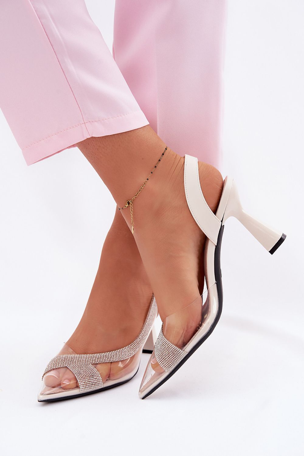 Women’s Rhinestone Slingback Sandals-Women's Sandals-LeStyleParfait