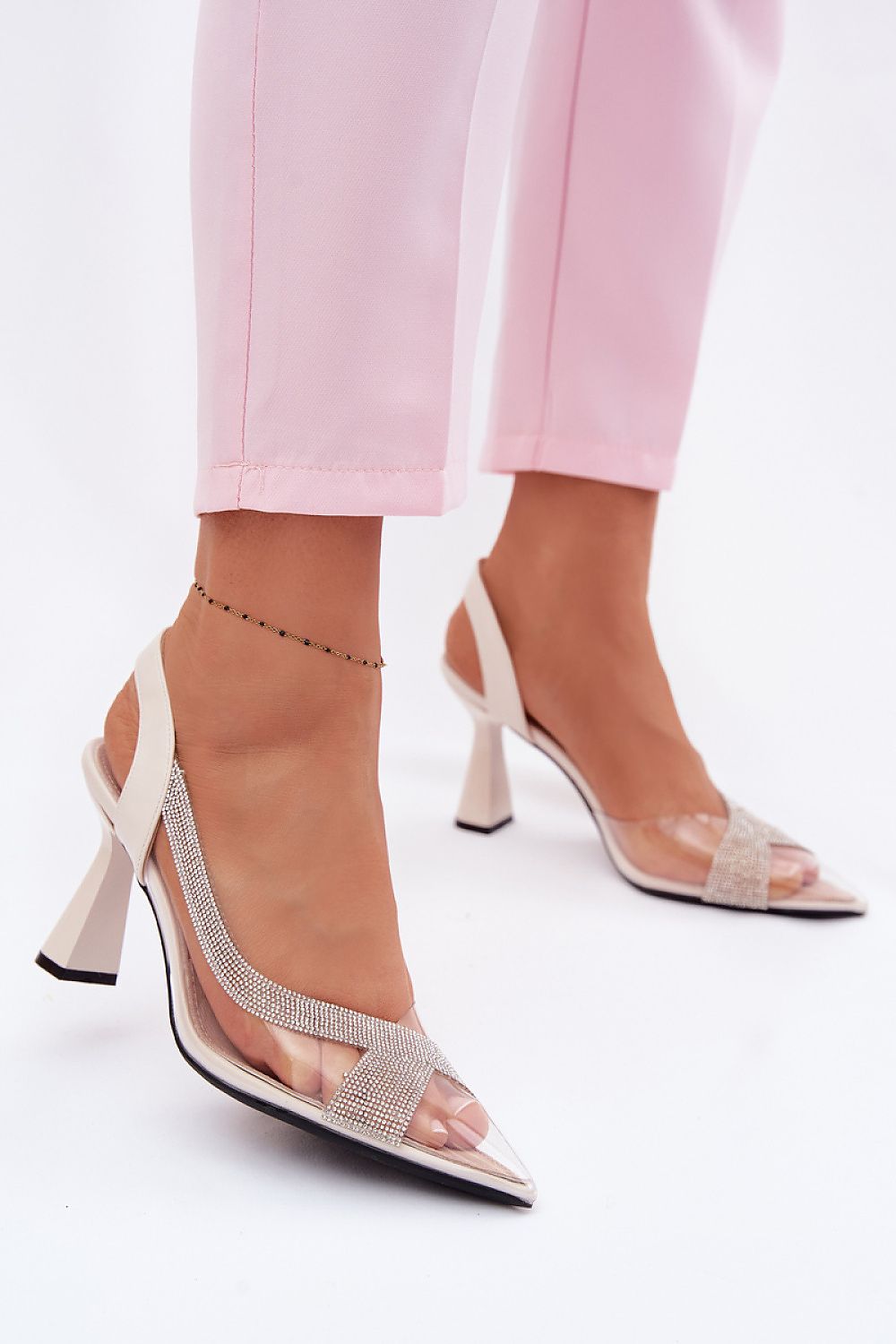 Women’s Rhinestone Slingback Sandals-Women's Sandals-LeStyleParfait