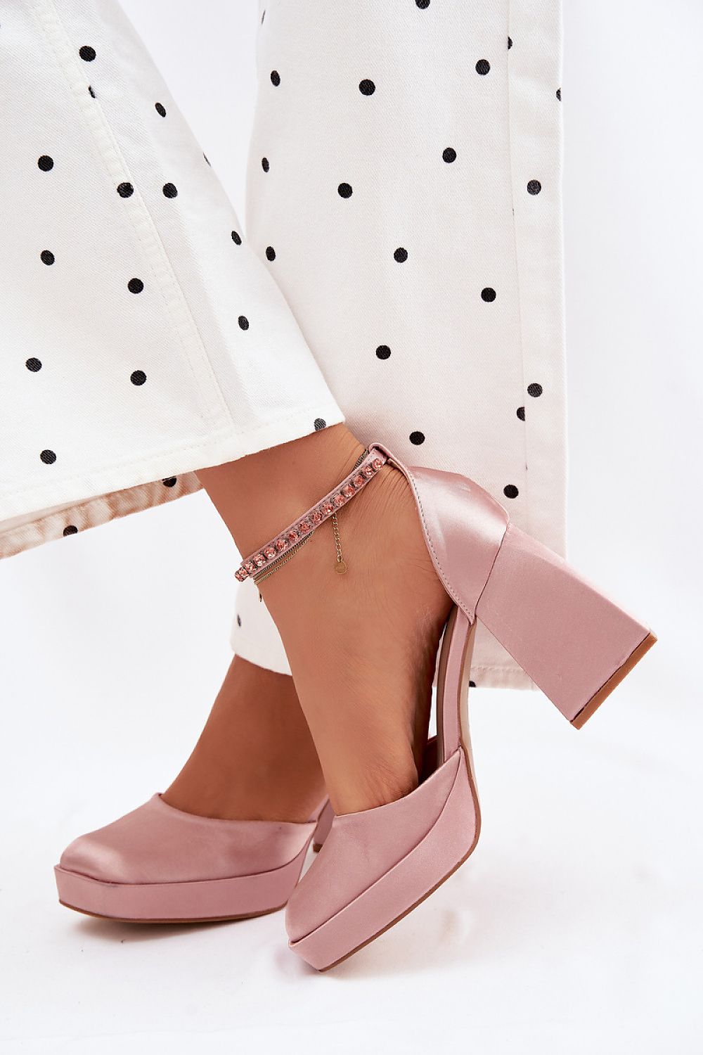 Women’s Satin Ankle Strap Sandals-Women's Sandals-LeStyleParfait