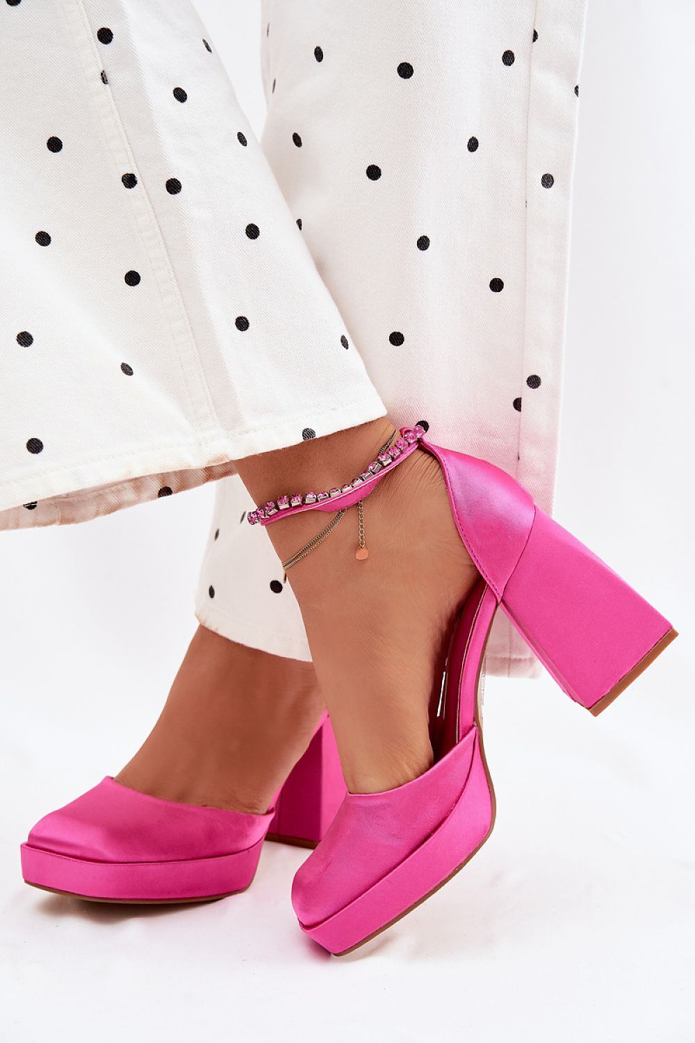 Women’s Satin Ankle Strap Sandals-Women's Sandals-LeStyleParfait